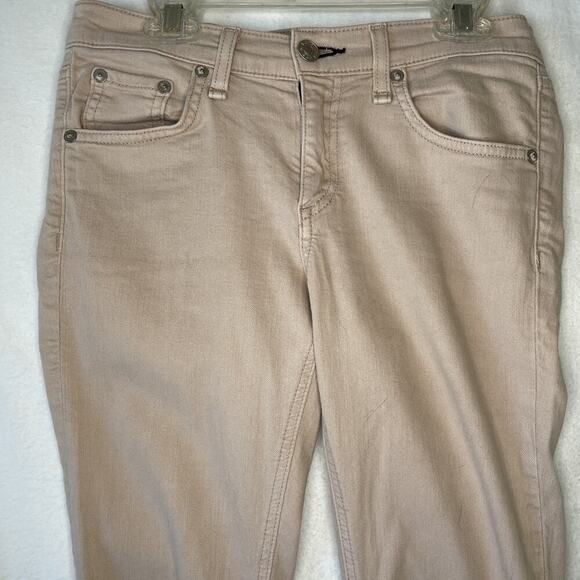 Rag & Bone Tan Skinny Jeans 25 Snag On Left Cheek- See Pics - Picture 2 of 8